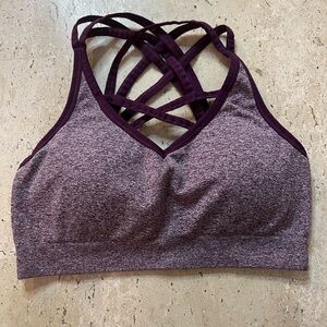 Reebok Strappy Purple Sports Bra Size Small